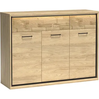 Komoda Mediolan - komoda M7 - natural hikora + dekorační deska