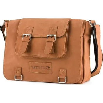 Kabelka VOOC Unisex městská kožená značková taška; velbloud SKL