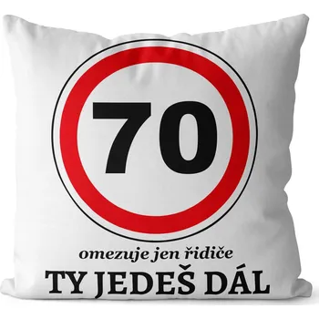 Dekorativní polštářek Polštář 40 x 40 cm - 70 - Ty jedeš dál