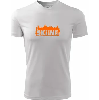Pánské tričko Skiing - Pánské triko Fantasy sportovní (dresovina) - S ( Bílá )