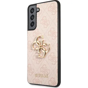 Pouzdro na mobilní telefon Guess 4G Big Metal Logo pro Samsung Galaxy S21 FE 5G růžové