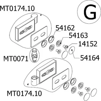 pant Náhradní pant levý k SLF1, PUR1 - 1 část MT0174.10
