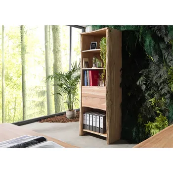 Komoda WOODLAND Regál 204x71 cm, přírodní, akácie