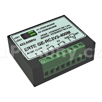 Pohon brány Erte.New externí přijímač pro dálkové ovladače Erte