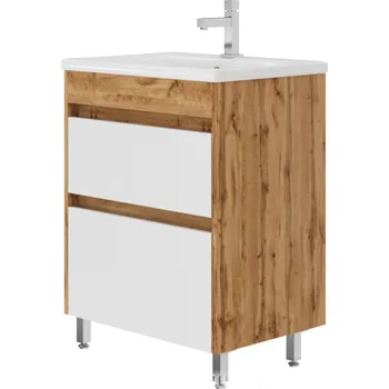 Koupelnový nábytek Lavedo Luton I. 65 Wotan Oak koupelnová skříňka s umyvadlem