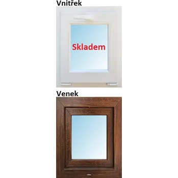 Okno Soft plastové okno 40x60 cm zlatý dub/bílá, sklopné