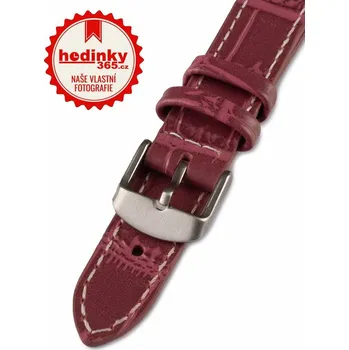 Řemínek na hodinky Kožený řemínek Mavex W-140-F, fialový - 18 mm
