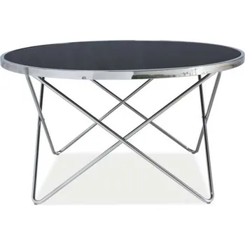 Konferenční stolek SIGNAL Konferenční stolek - FABIA B, lesklá černá/chrom