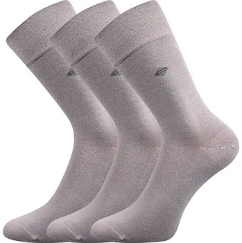 Pánské oblečení Společenské ponožky 3 kusy v balení Lonka Diagon světle šedá Velikost: 39-42