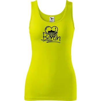 Dámské tričko Berlin Love nápis - Dámské tílko - M ( Limetková )