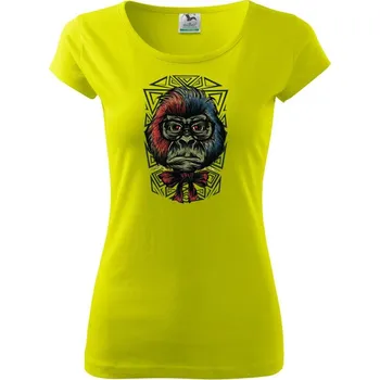 Dámské tričko Naštvaná opice - Dámské triko Pure - XS ( Limetková )