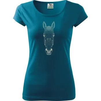 Dámské tričko Osel kresba - Dámské triko Pure - S ( Petrolejová )