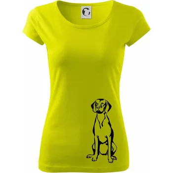 Vizsla na výšku - Dámské triko Pure - XL ( Limetková )