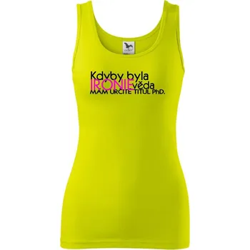Dámské tričko Ironie věda - Dámské tílko - XL ( Limetková )