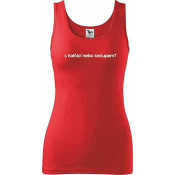 Dámské tričko S hořčicí nebo kečupem? - Dámské tílko - L ( Červená )