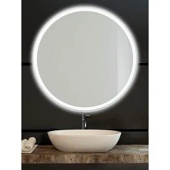 Zrcadlo Zrcadlo na zeď chodbu do pokoje ložnice koupelny předsíně kulaté MOONLIGHT kruh průměr 100 cm s LED podsvíceným okrajem po celém obvodu 411-200