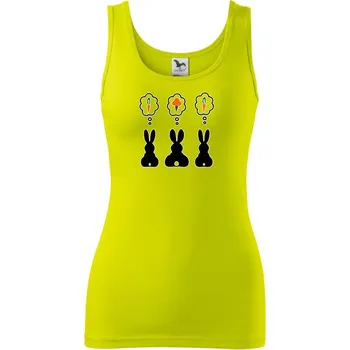 Králici přemýšlí, co by sežrali - Dámské tílko - L ( Limetková )