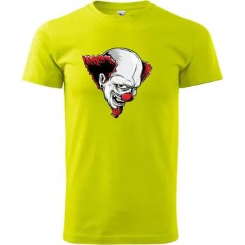 Pánské tričko Šílený klaun - Klasické pánské triko vyšší gramáže - XL ( Limetková )