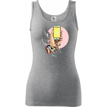 Dámské tričko Selfish - Dámské tílko - L ( Tmavě šedý melír )