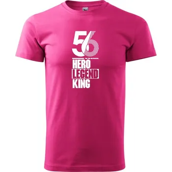 Pánská móda Hero, Legend, King x Queen 1956 - Klasické pánské triko vyšší gramáže - XL ( Purpurová )