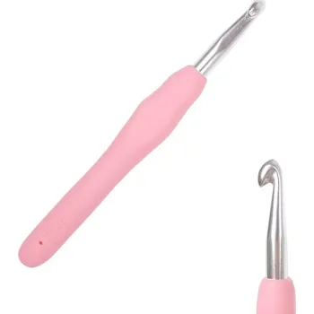 Rybářský háček Háček s pogumovanou ručkou 7mm růžový