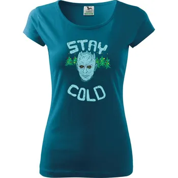 Dámské oblečení Stay cold (Pecka design) - Dámské triko Pure - XL ( Petrolejová )