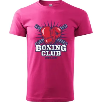 Pánská móda Boxing club chain - Klasické pánské triko vyšší gramáže - XL ( Purpurová )