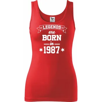 Dámské tričko Legends are born in 1987 - Dámské tílko - 2XL ( Červená )