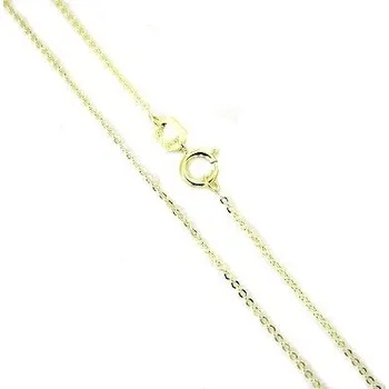 Řetízek Zlatý řetízek ze stejných oček 1mm 1,25g 45cm Zlato 14k(585/1000)