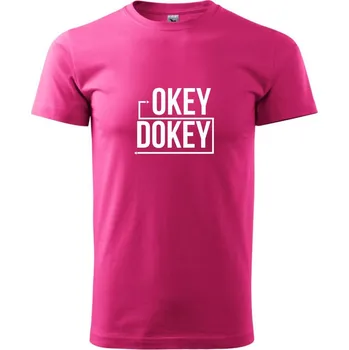 Pánská móda Okey Dokey - Klasické pánské triko vyšší gramáže - XS ( Purpurová )