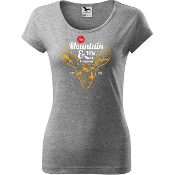 Dámské tričko Moose - Dámské triko Pure - XS ( Tmavě šedý melír )