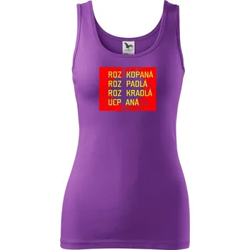 Dámské tričko Praha logo - rozkopaná - Dámské tílko - 2XL ( Fialová )