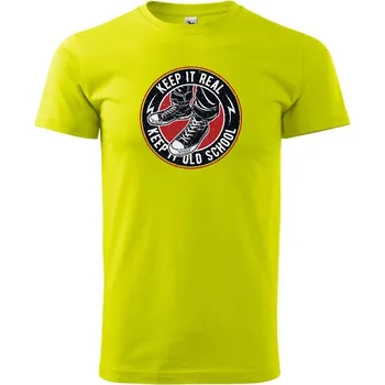 Keep It Old School - Klasické pánské triko vyšší gramáže - M ( Limetková )