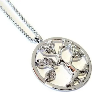 Náhrdelník Náhrdelník STROM ŽIVOTA II Swarovski Rhodium - Crystal