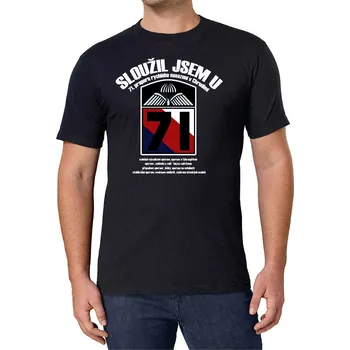 Pánské tričko STRIKER Sloužil jsem u 71.PRRN Barva: Černá, Velikost: XXL