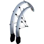 M-WAVE blatníky set OLYMPIK 26" Lux se zástěrkou, 60 mm, stříbrné Černá 26"