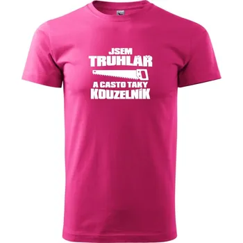 Truhlář kouzelník - Klasické pánské triko vyšší gramáže - S ( Purpurová )