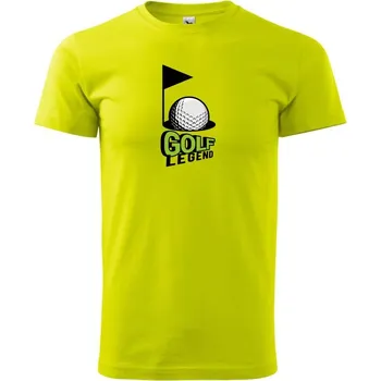 Golf legend - Klasické pánské triko vyšší gramáže - M ( Limetková )