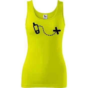 Dámské tričko Gps cache - Dámské tílko - S ( Limetková )