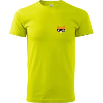 Pánské tričko Geek liška - Klasické pánské triko vyšší gramáže - XL ( Limetková )