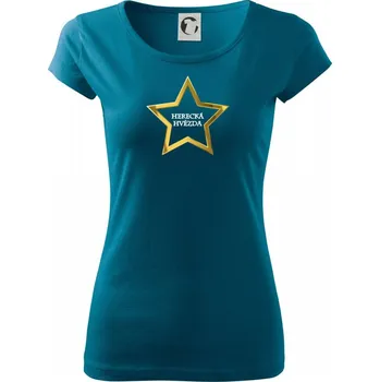 Dámské tričko Herecká hvězda - Dámské triko Pure - M ( Petrolejová )