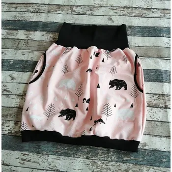 Dámská sukně Yháček Sukně dámská Yháček, máma, Lesní zvěř na světle růžové Velikost:: XS