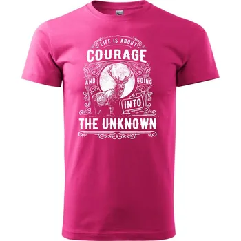 Life Is About Courage - Klasické pánské triko vyšší gramáže - XS ( Purpurová )