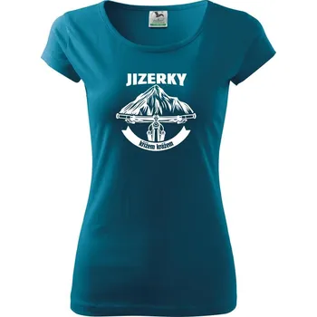 Dámské tričko Jizerky křížem krážem - Dámské triko Pure - 2XL ( Petrolejová )