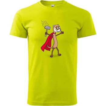Pánské tričko Tchoř jako Thor (Hana-creative) - Klasické pánské triko vyšší gramáže - XS ( Limetková )