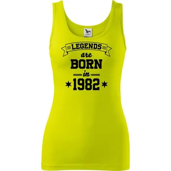 Dámské tričko Legends are born in 1982 - Dámské tílko - S ( Limetková )