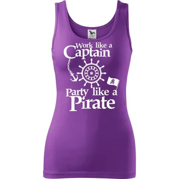 Work Like A Captain Party Like A Pirate - Dámské tílko - S ( Fialová )