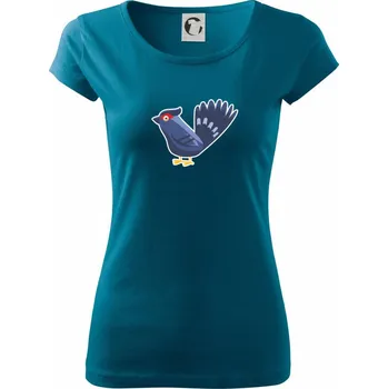 Dámské oblečení Tetřev animovaný - Dámské triko Pure - XL ( Petrolejová )
