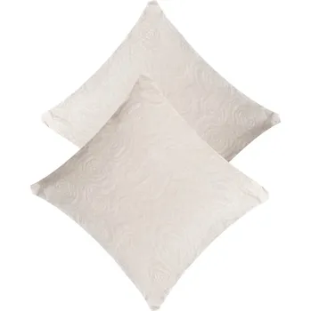 Povlak na dekorativní polštářek Numberoplus Mikroplyšový povlak na polštář 40x40 bílá - Růže