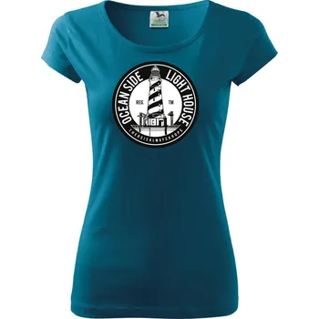 Dámské oblečení Ocean Side Light House - Dámské triko Pure - S ( Petrolejová )